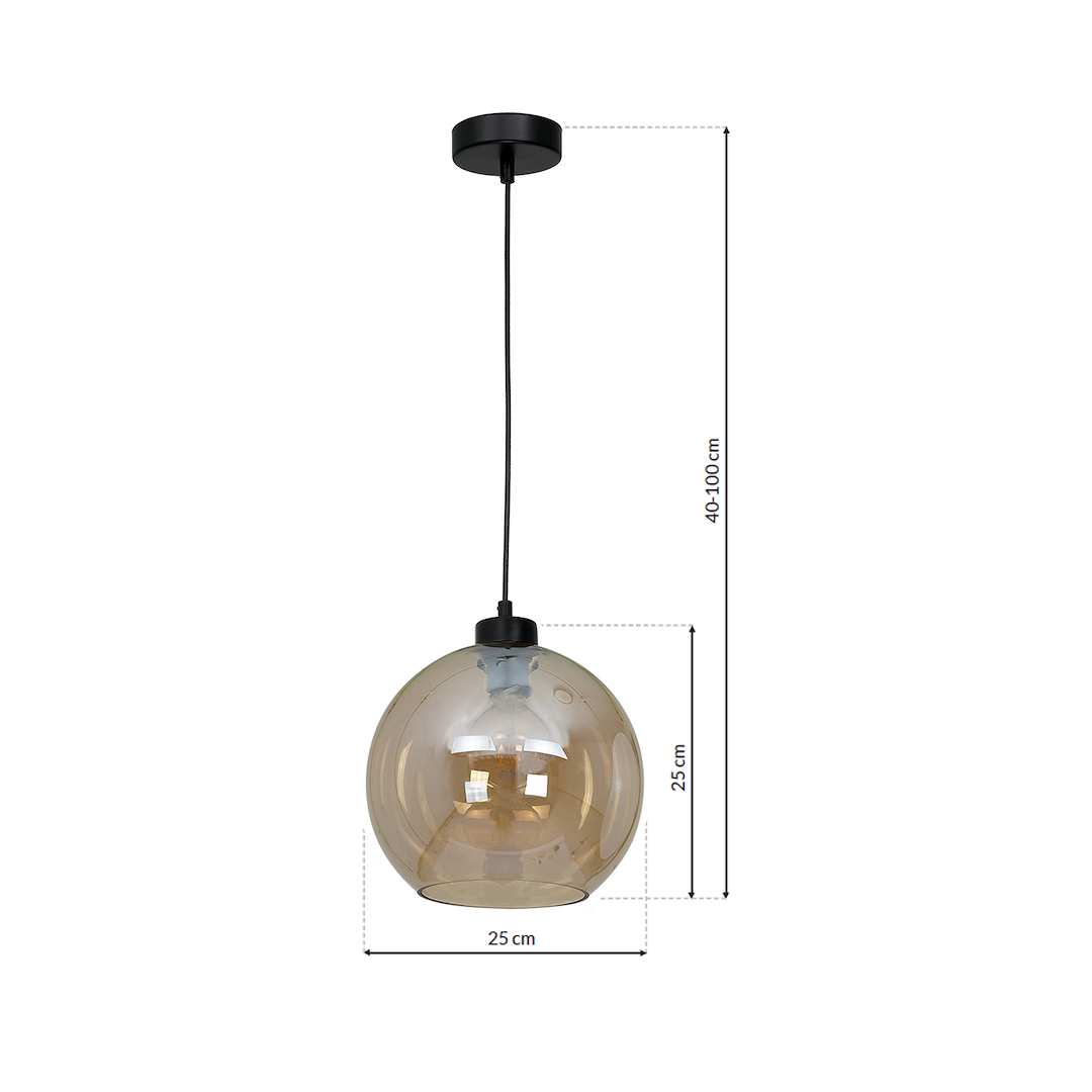 Sofia Amber Glass Pendant