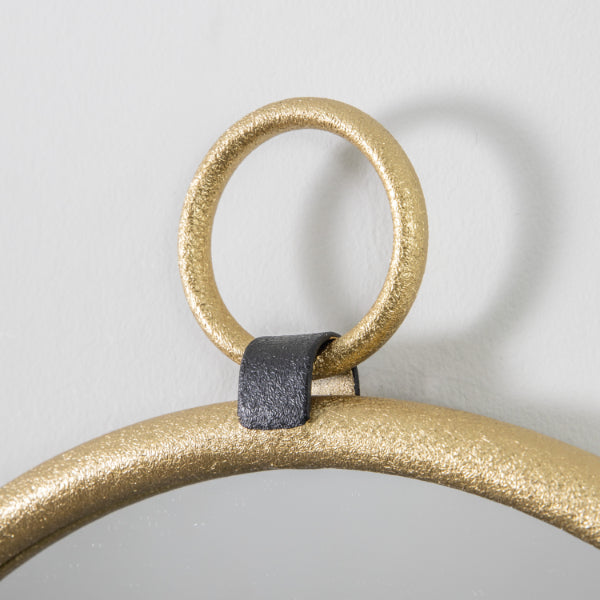 Monson Gold Round Mirror 40x45cm