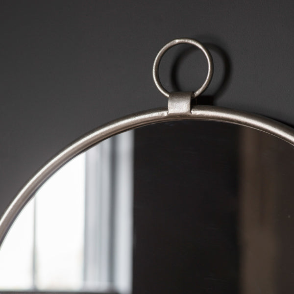 Monson Silver Round Mirror 61x70cm