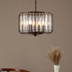 Naeva 3 Light Black Crystal Pendant Ceiling Light