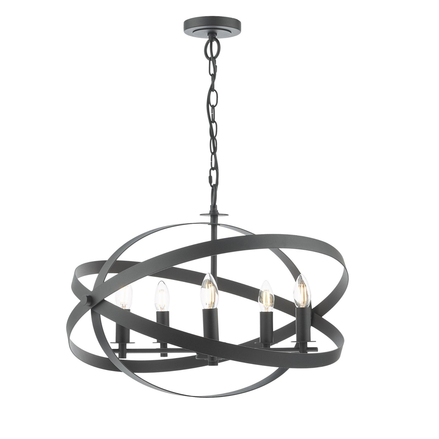 Nitya 5 Light Matte Black Pendant Ceiling Light