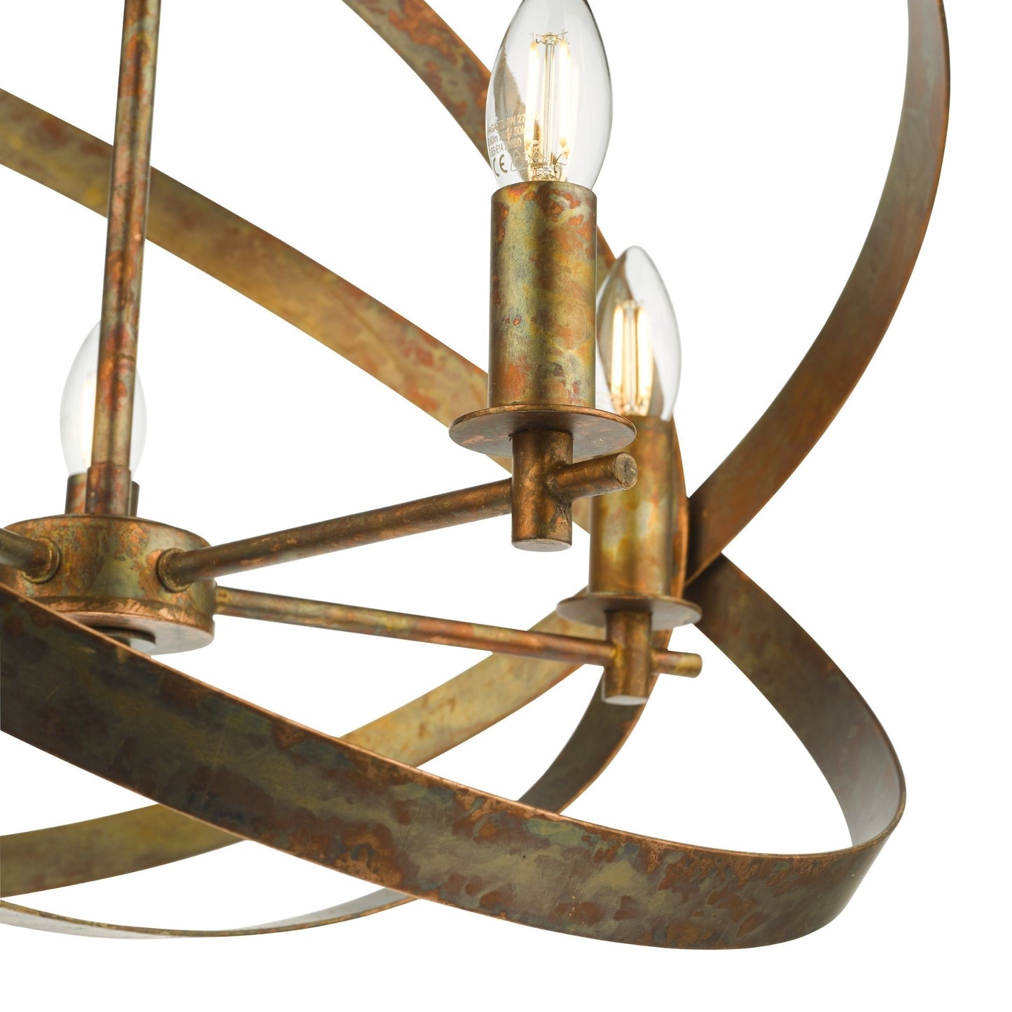 Nitya 5 Light Mottled Copper Pendant Ceiling Light