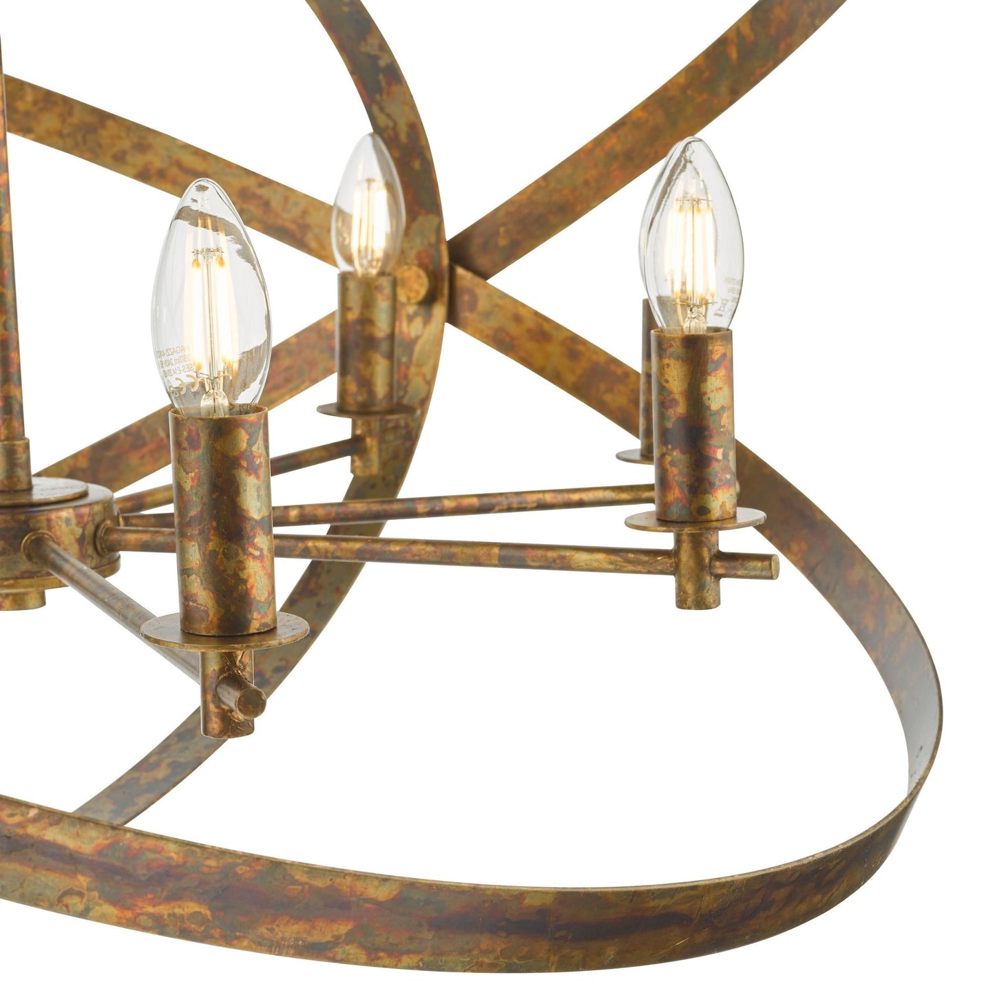 Nitya 8 Light Mottled Copper Pendant Ceiling Light