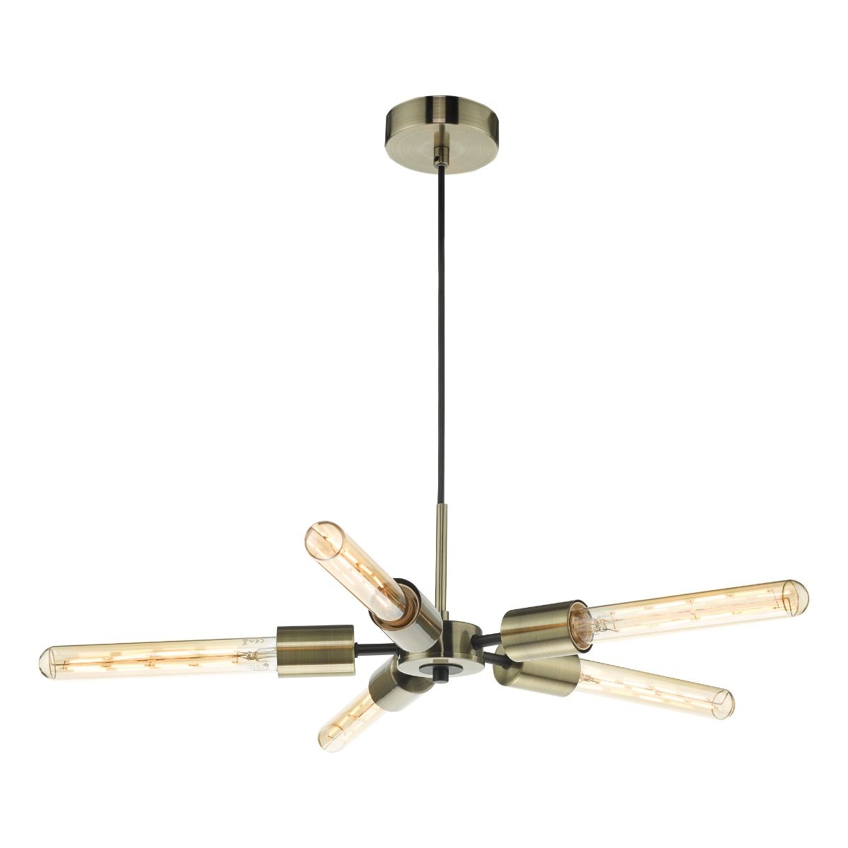 Onika 5 Light Antique Brass Pendant Ceiling Light