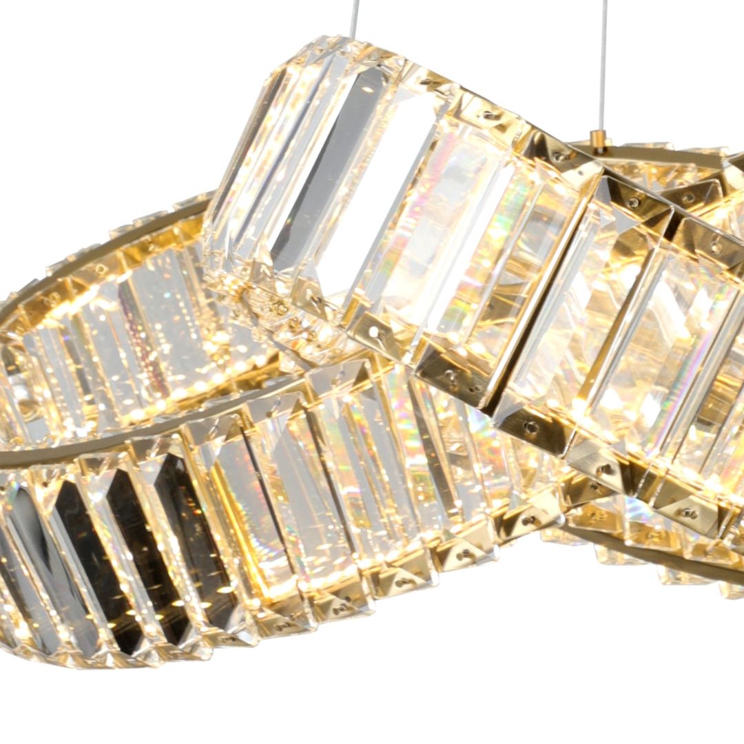 Sparkle Gold Knot LED Pendant Ceiling Light 38w