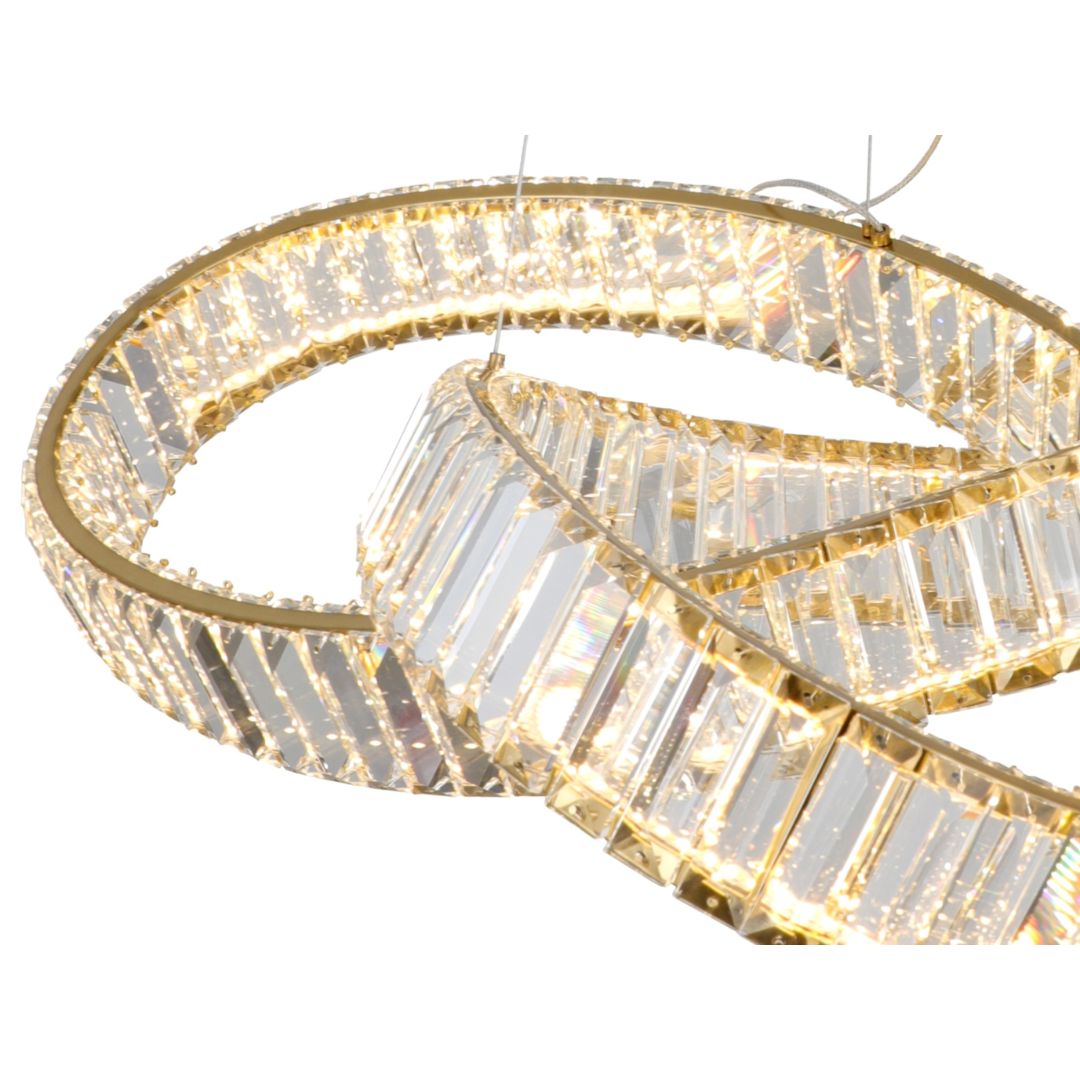 Sparkle Gold Knot LED Pendant Ceiling Light 58w