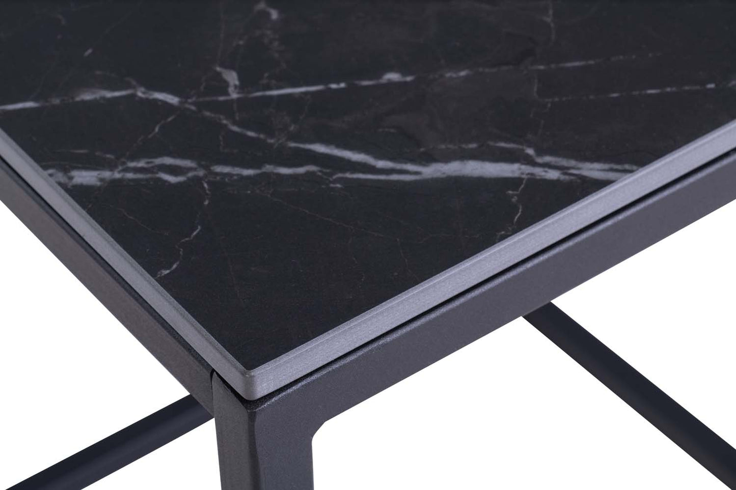 Oslo Black Marble Stone End Table