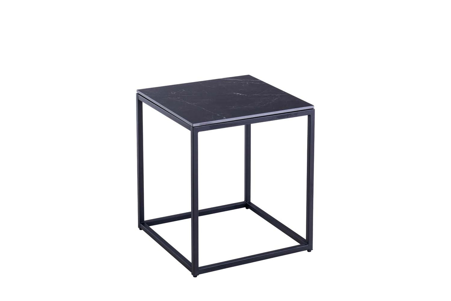 Oslo Black Marble Stone End Table