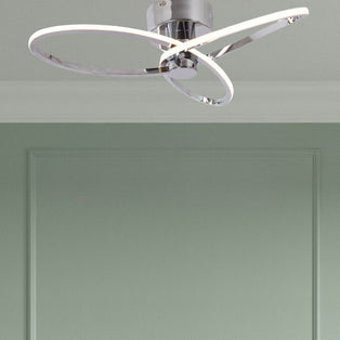 Reggie Polished Chrome LED Semi Flush Ceiling Light