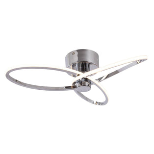 Reggie Polished Chrome LED Semi Flush Ceiling Light