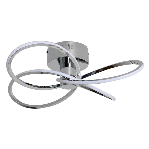 Reggie 4-Light Polished Chrome LED Semi-Flush Ceiling Light