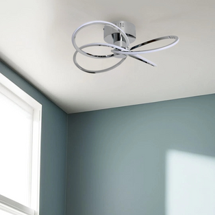 Reggie 4-Light Polished Chrome LED Semi-Flush Ceiling Light