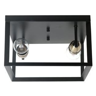 Sully 2 Light Black Flush Ceiling Light