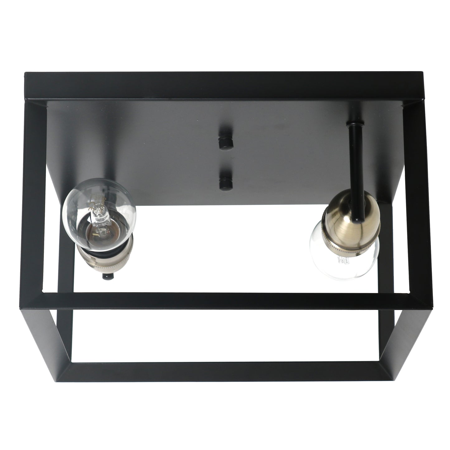 Sully 2 Light Black Flush Ceiling Light