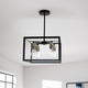 Sully 4 Light Matt Black Semi Flush Ceiling Light