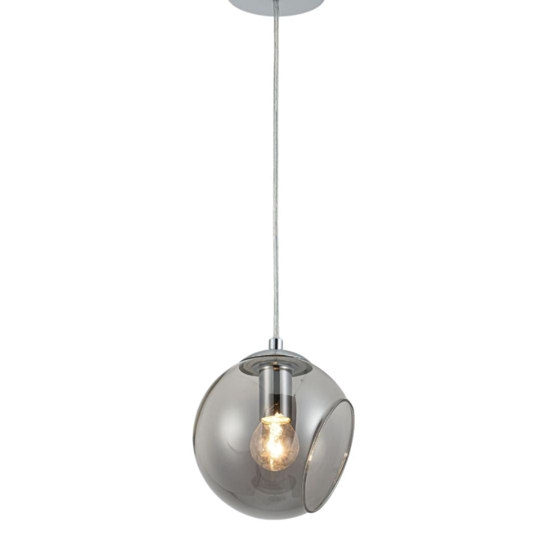 Nia Chrome Smoked 1-Light Pendant
