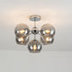 Nia Chrome Smoke 5-Light Semi-Flush Ceiling Light