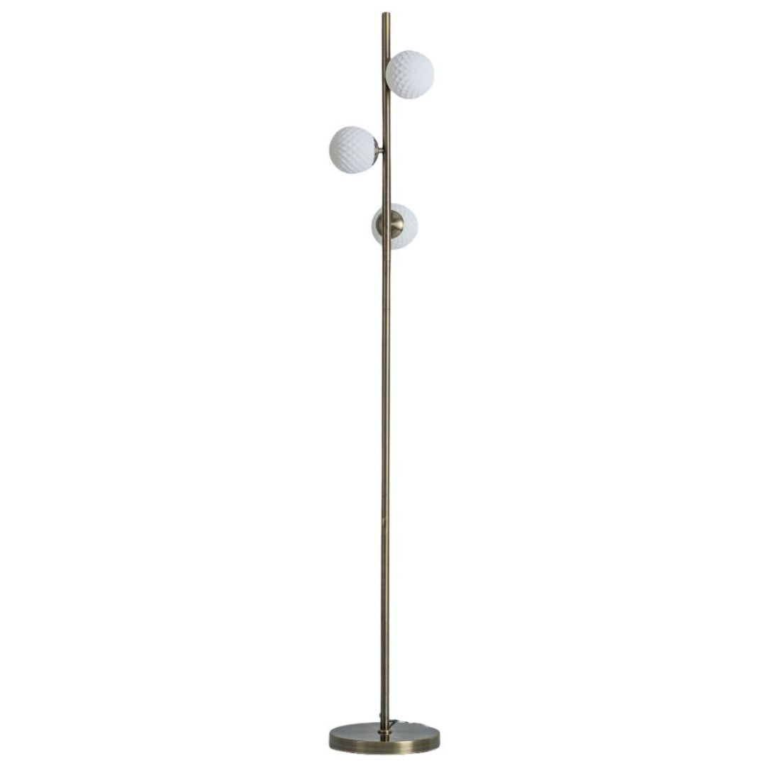 Lior 3-Light Antique Brass Floor Lamp
