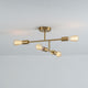 Leni 4-Light Natural Brass Semi-Flush Ceiling Light