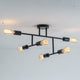 Leni 6-Light Black Semi-Flush Ceiling Light