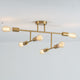 Leni 6-Light Natural Brass Semi-Flush Ceiling Light
