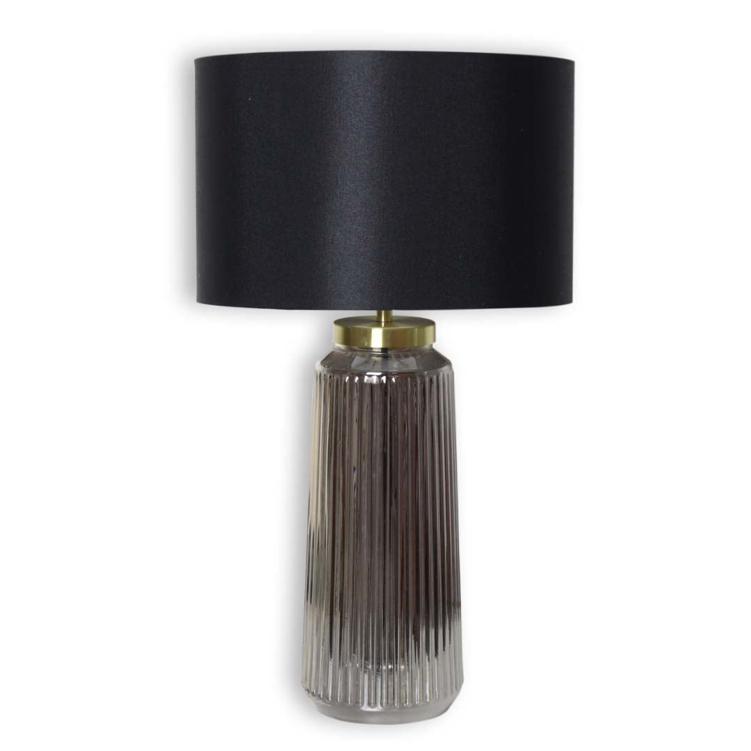 Nives Smoked Glass Table Lamp