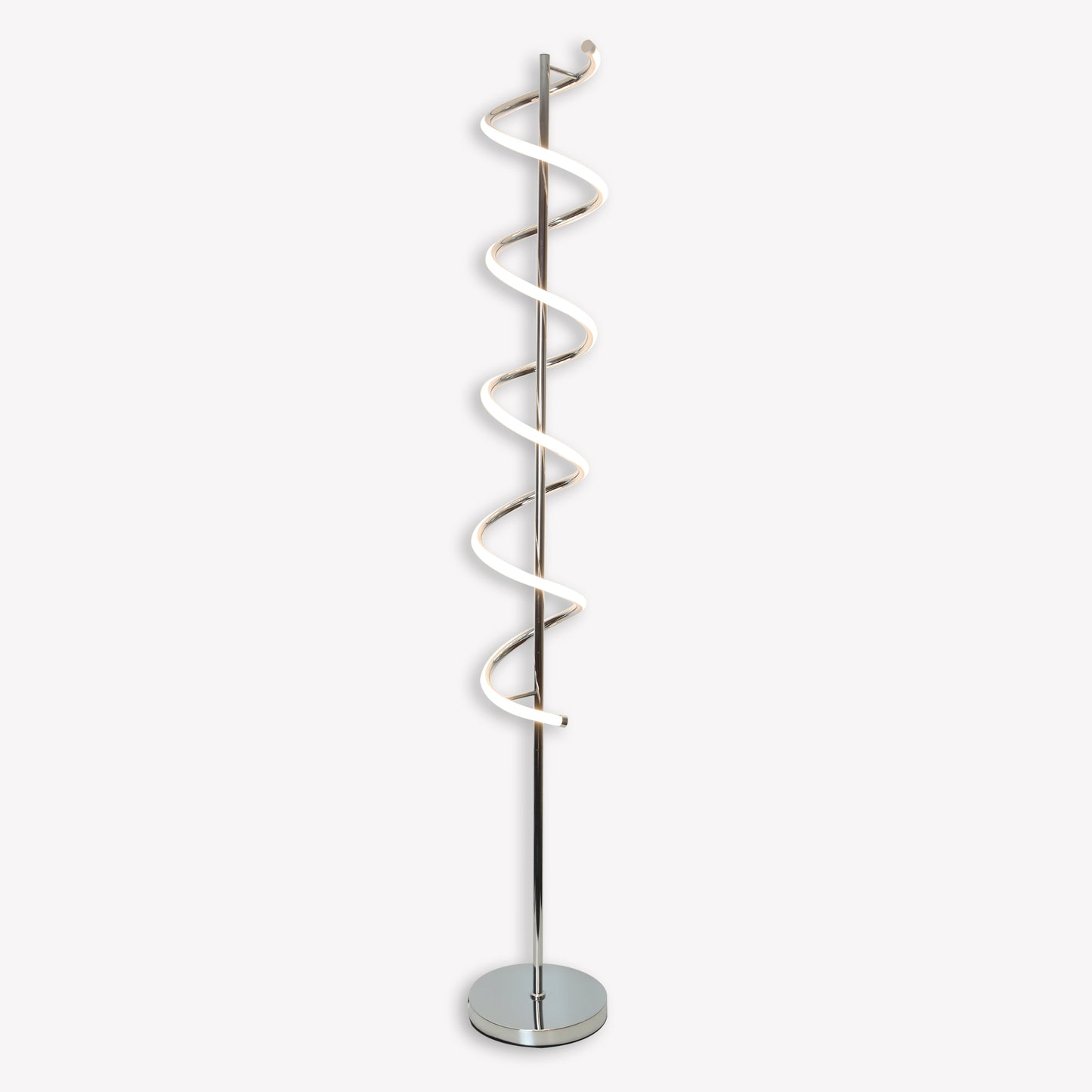 Cosimo Spiral Polished Chrome LED Floor Lamp