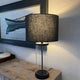 Adelia Black & Glass Table Lamp