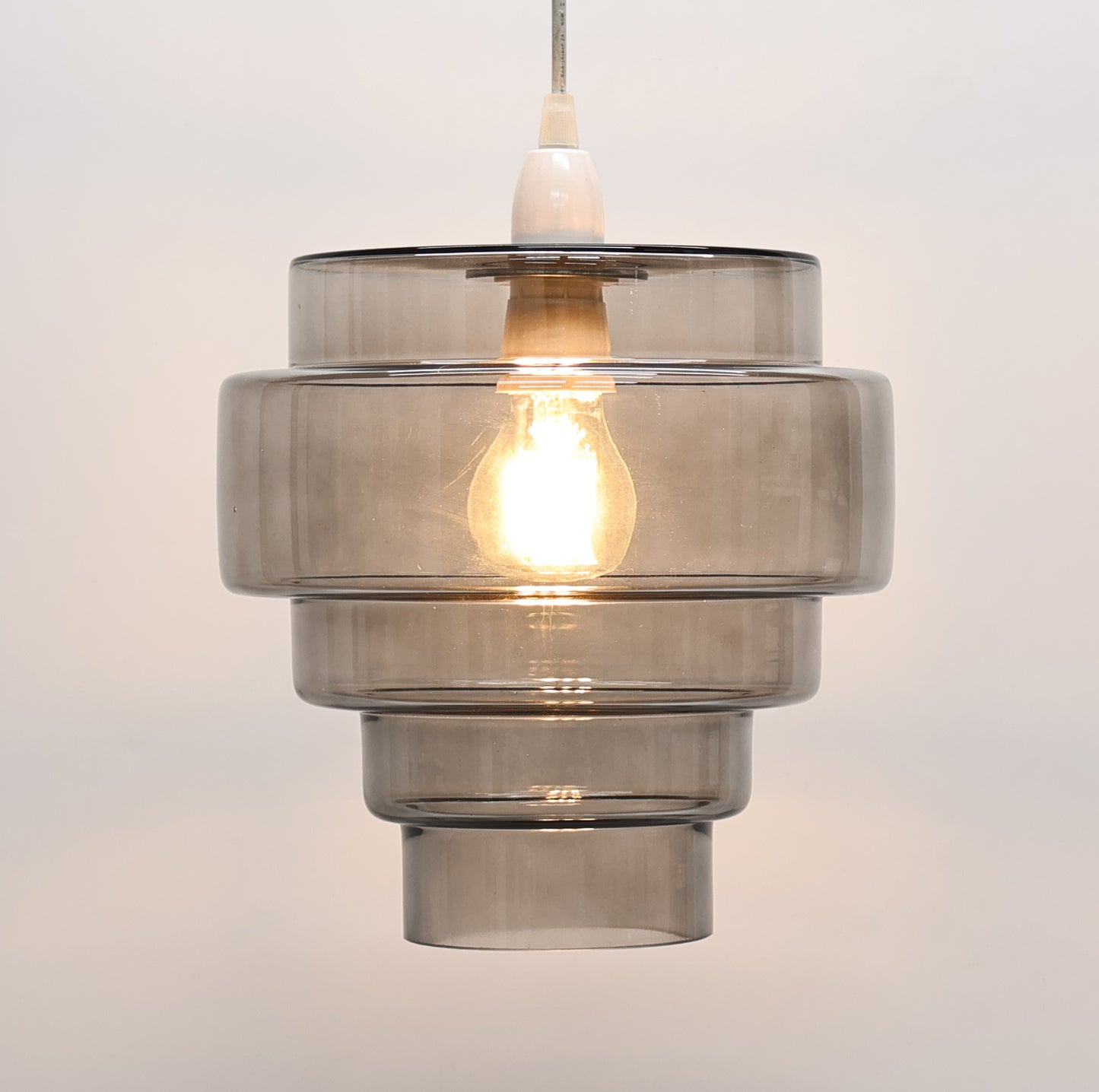 Mira Smoke Glass Easy-Fit Pendant