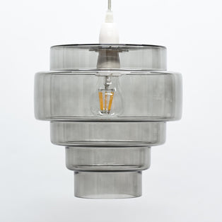 Mira Smoke Glass Easy-Fit Pendant