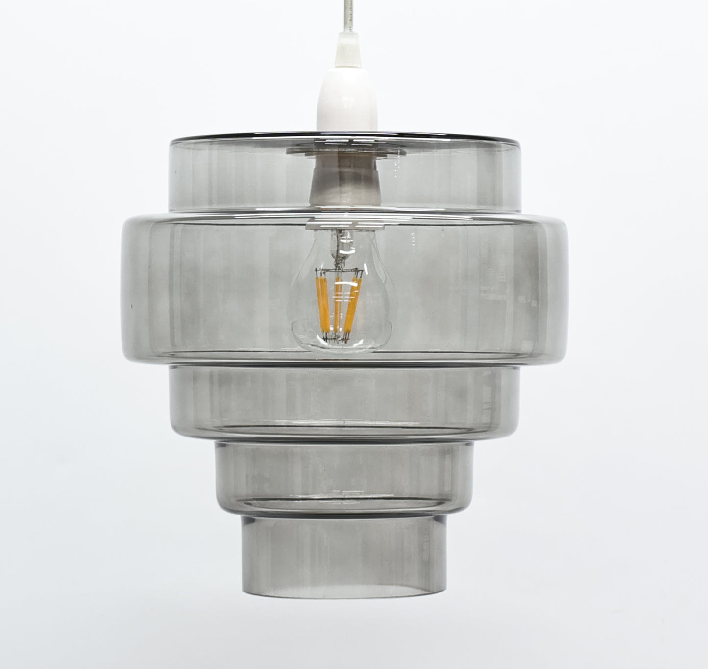 Mira Smoke Glass Easy-Fit Pendant