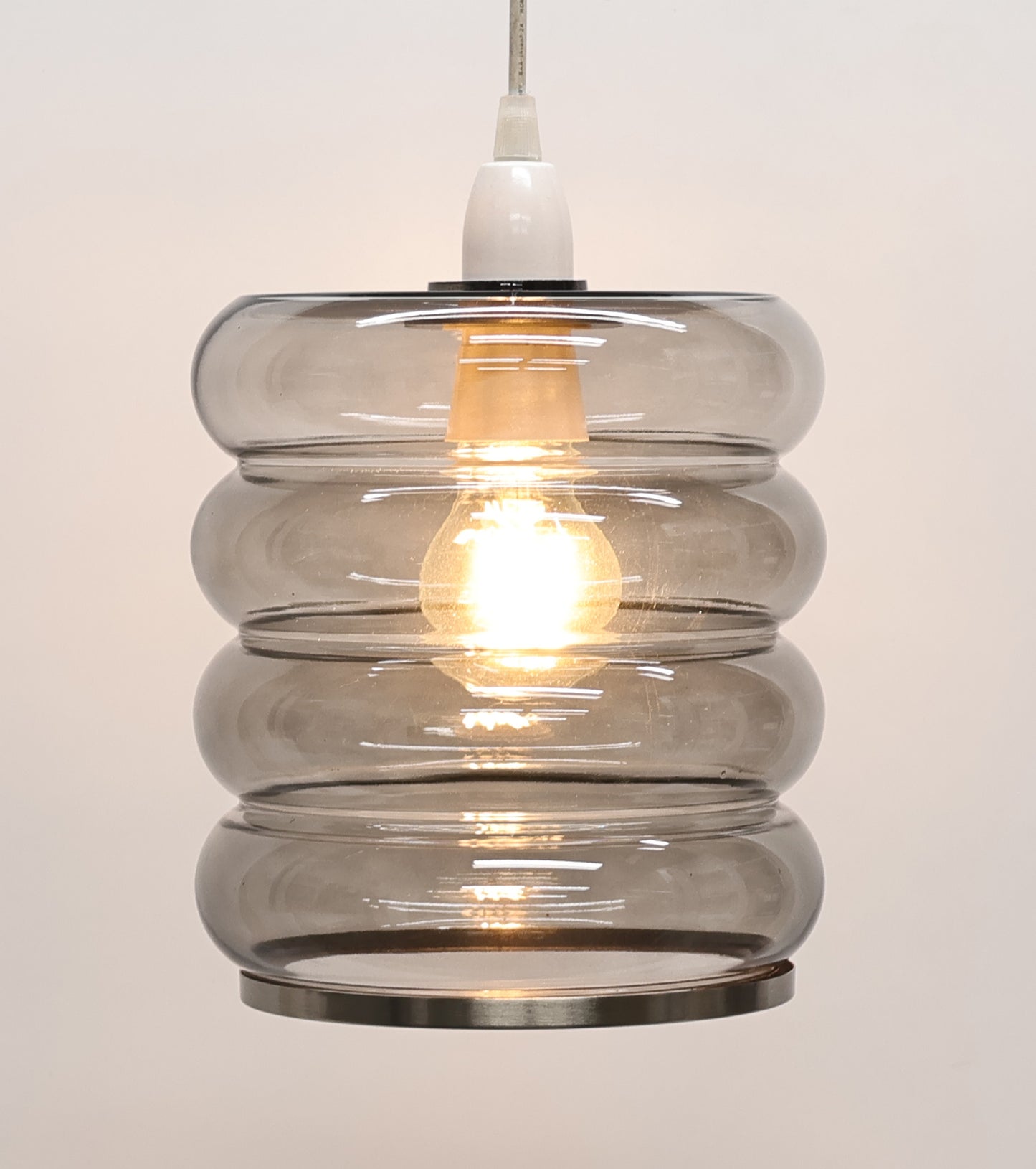 Cassia Smoke Glass Easy-Fit Pendant