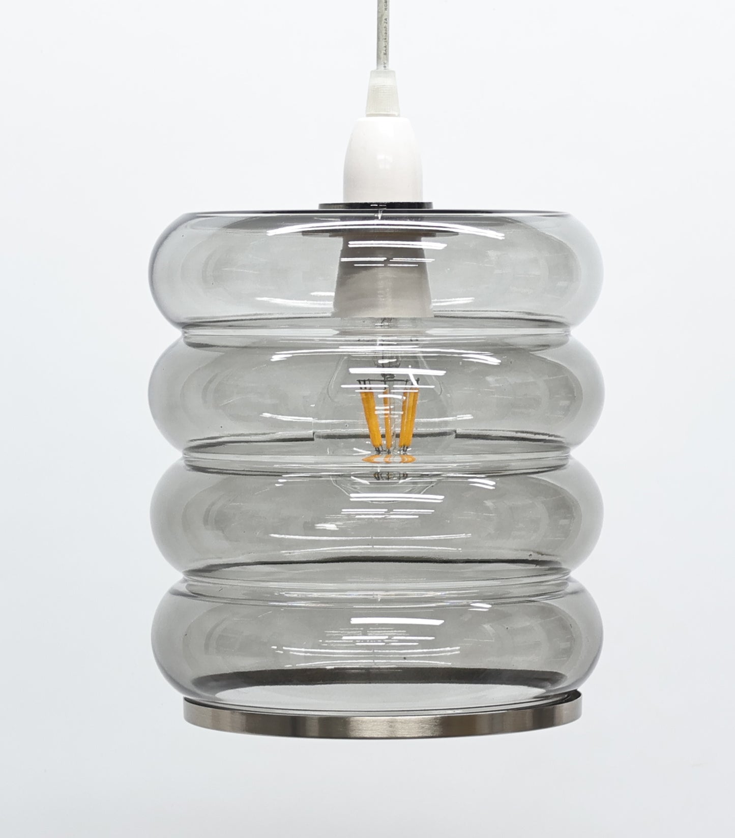 Cassia Smoke Glass Easy-Fit Pendant