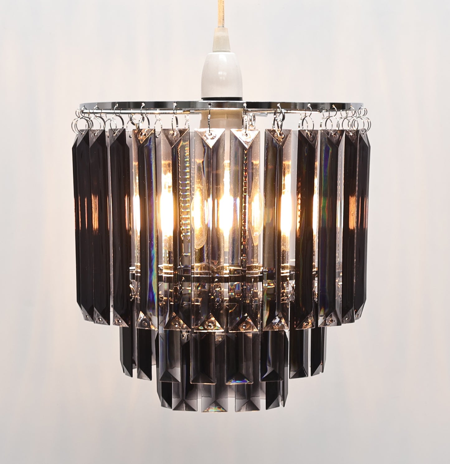 Bria Smoke Glass Easy-Fit Pendant