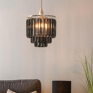 Bria Smoke Glass Easy-Fit Pendant