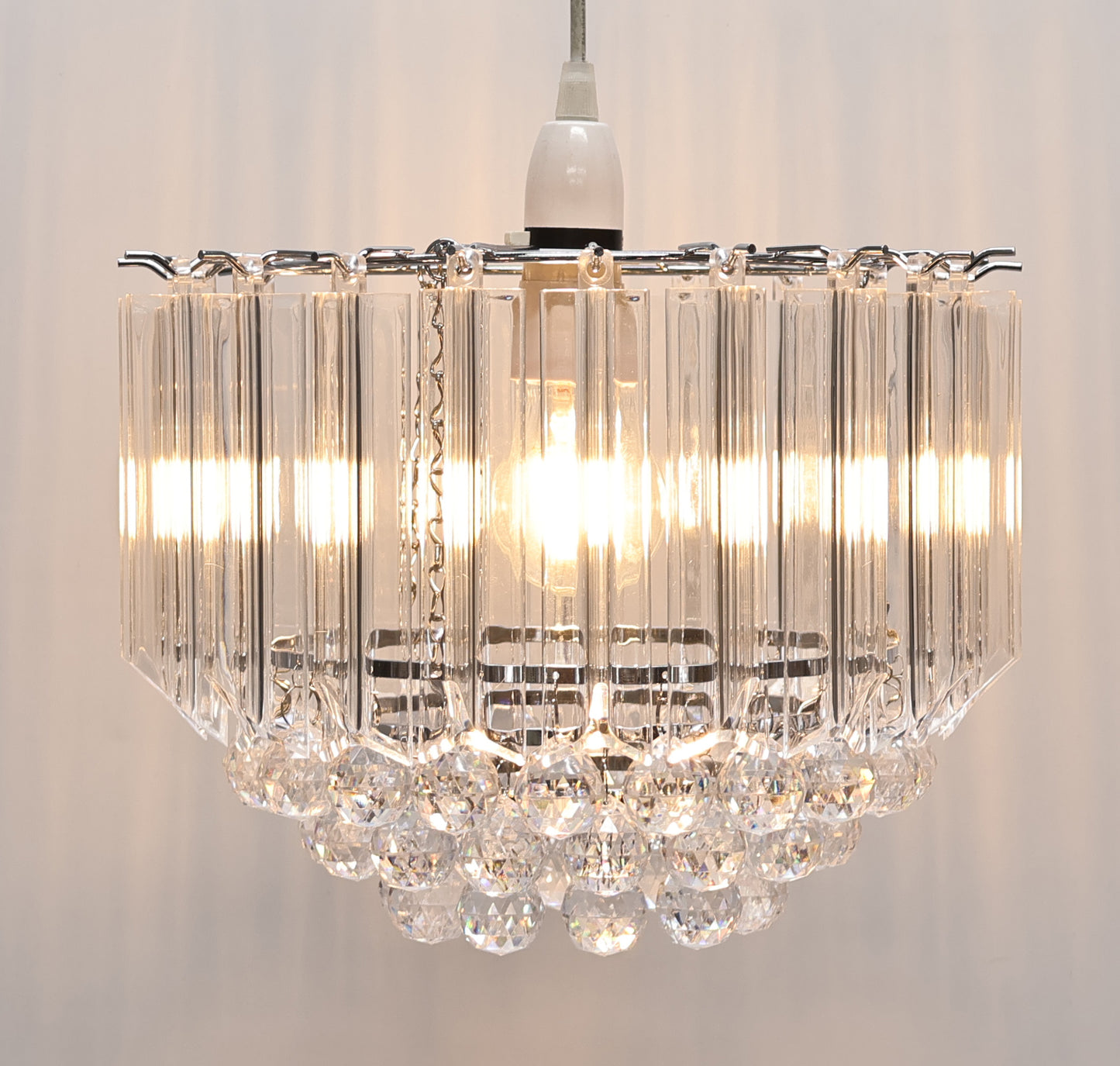 Demi Clear And Chrome Easy-Fit Pendant