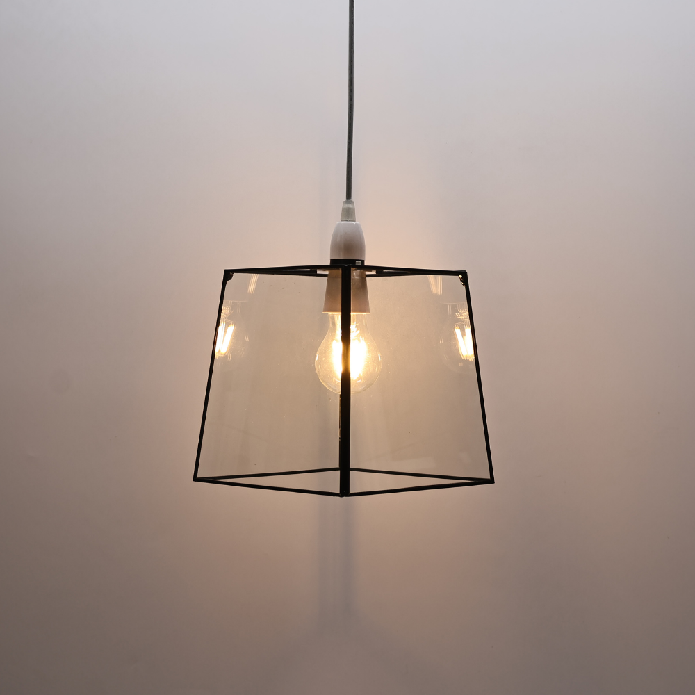 Sable Matte Black Glass Easy-Fit Pendant