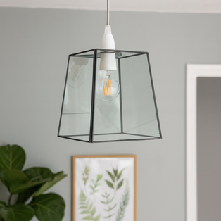 Sable Matte Black Glass Easy-Fit Pendant