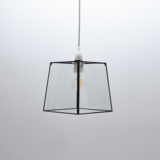 Sable Matte Black Glass Easy-Fit Pendant