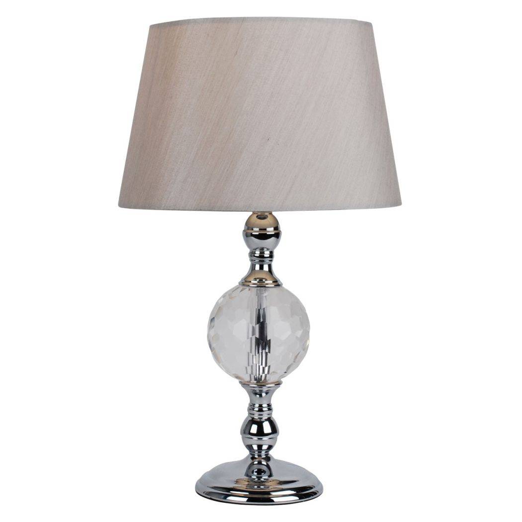 Vanessa Polished Chrome & Glass Table Lamp