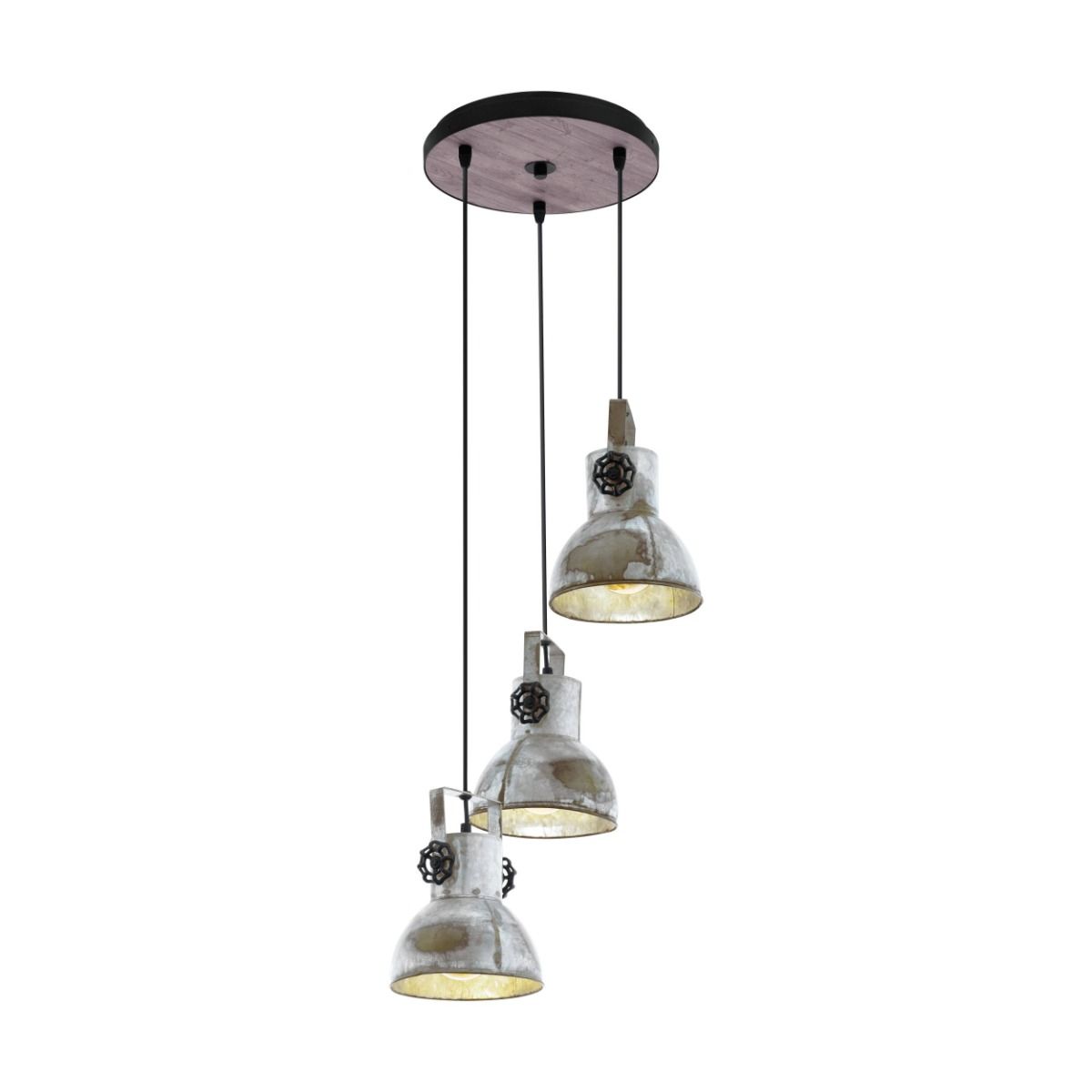 Branwen 3 Light Industrial Ceiling Pendant
