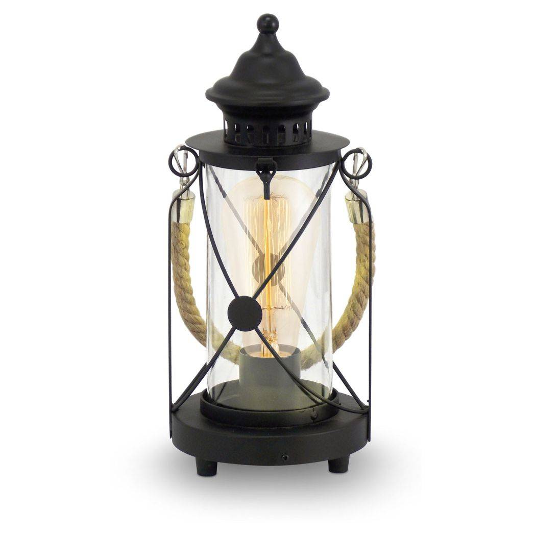 Rigby Vintage Rope Black Table Lamp