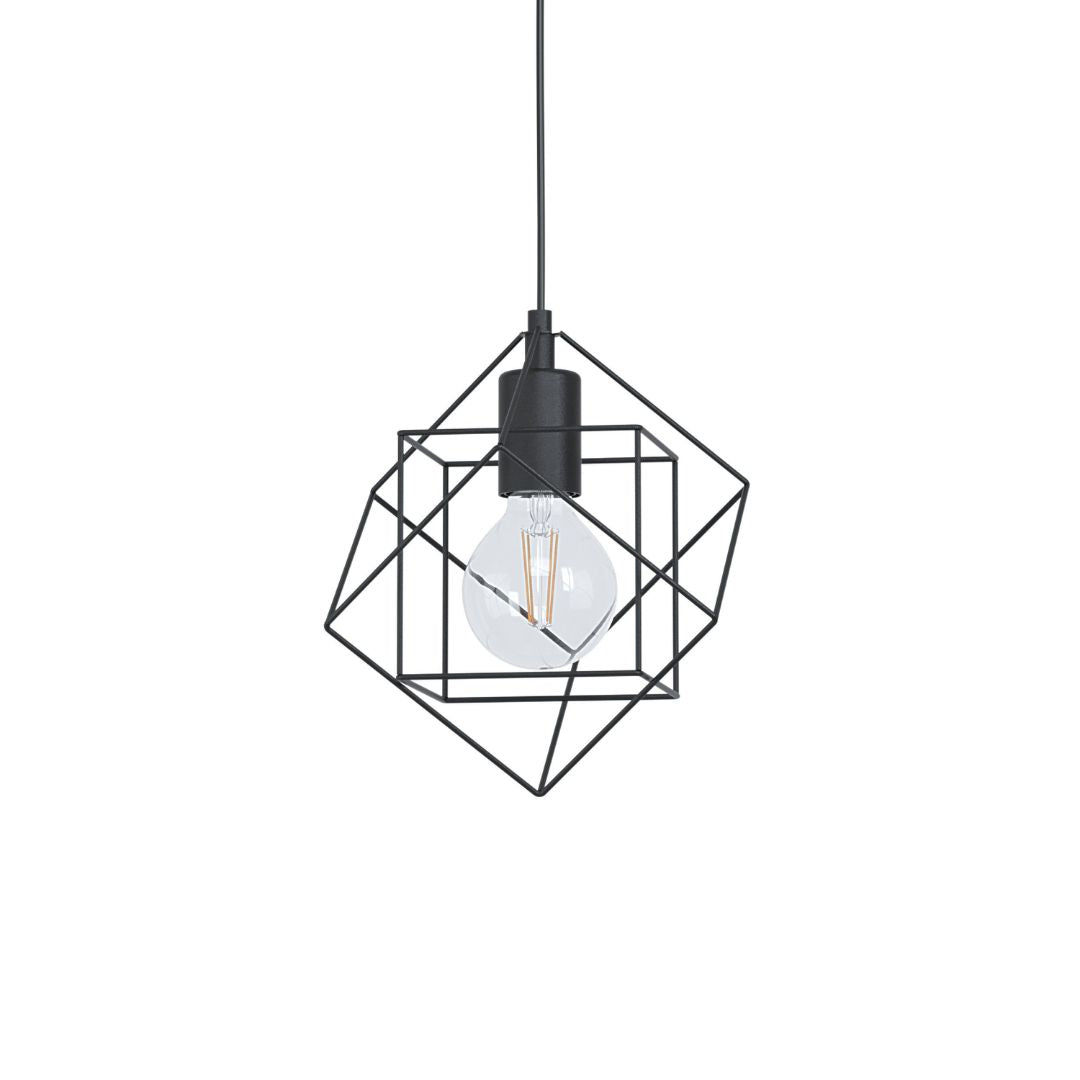 Helix 1 Light Black Pendant Ceiling Light