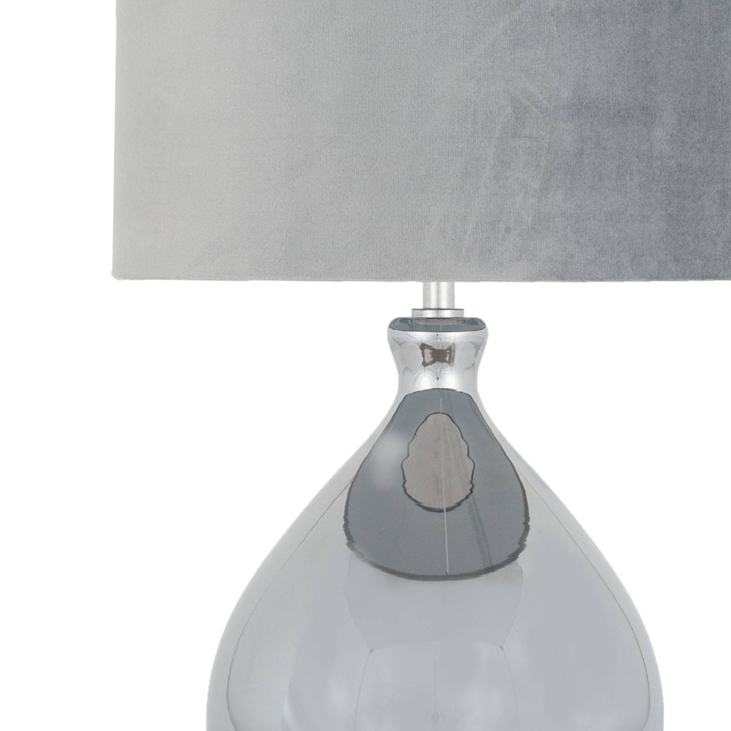 Cairo Grey & Mirror Glass Table Lamp