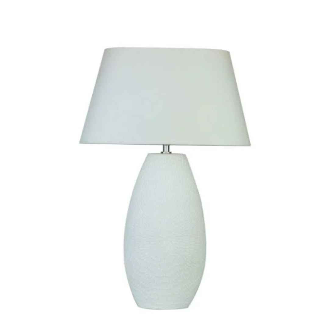 Caitlin Tall White Ceramic Table Lamp