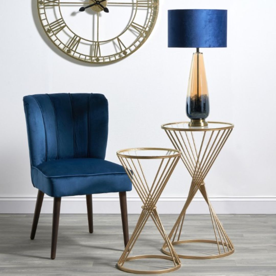 Elena Blue Glass Table Lamp