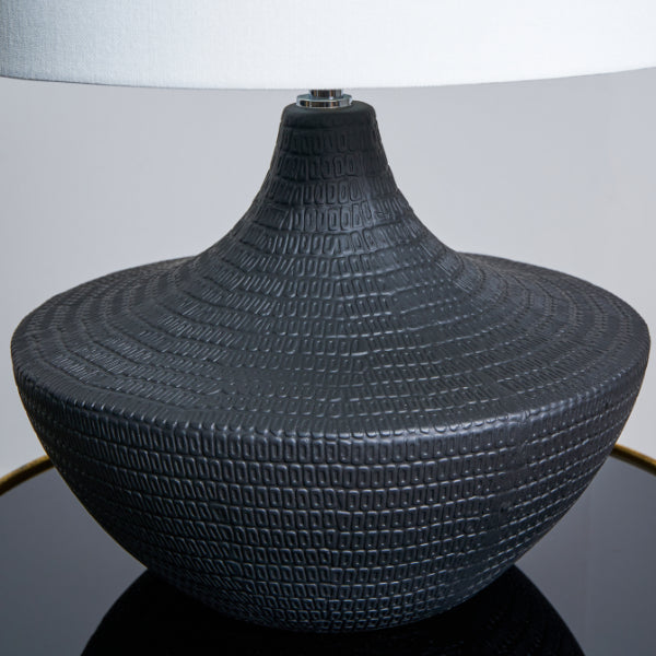 Vilma Ceramic Black Table Lamp