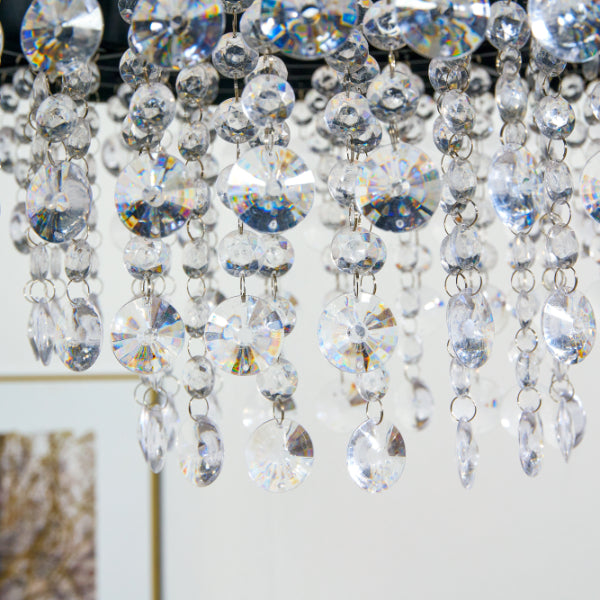 Talula Black & Crystal Ceiling Pendant