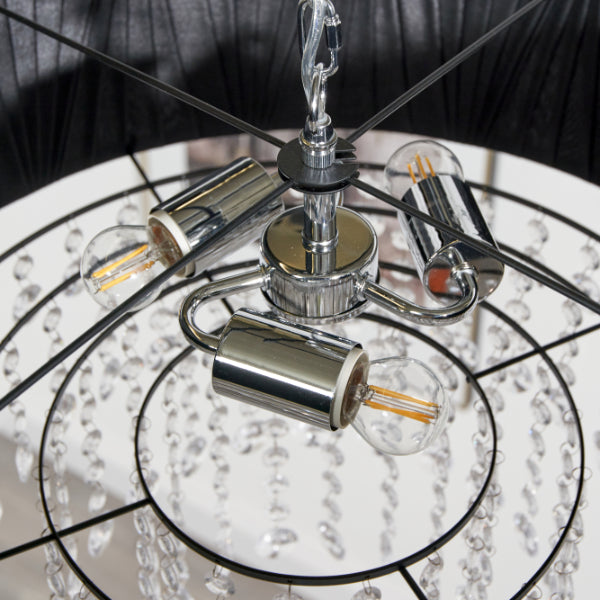 Talula Black & Crystal Ceiling Pendant