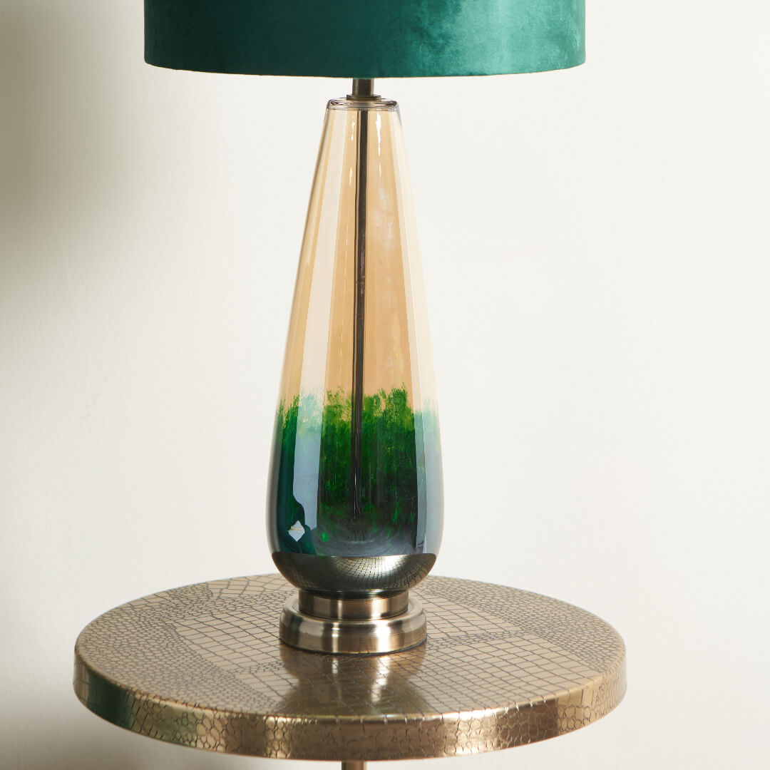 Elena Green Glass Table Lamp